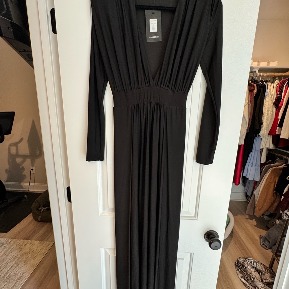 Fashion Nova Black Long Sleeve Dress